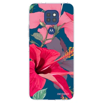 Picasee átlátszó szilikon tok az alábbi mobiltelefonokra Motorola Moto G9 Play - Hibiscus
