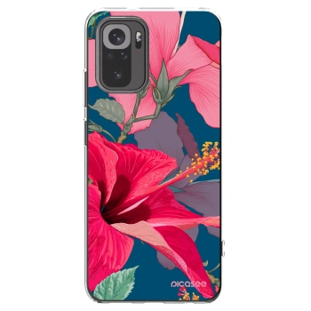 Picasee átlátszó szilikon tok az alábbi mobiltelefonokra Xiaomi Redmi Note 10 - Hibiscus
