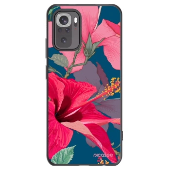 Picasee fekete szilikon tok az alábbi mobiltelefonokra Xiaomi Redmi Note 10 - Hibiscus