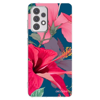 Picasee átlátszó szilikon tok az alábbi mobiltelefonokra Samsung Galaxy A52 5G A525F - Hibiscus