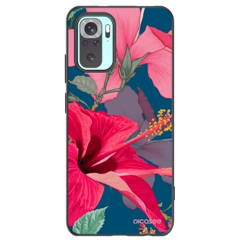 Picasee fekete szilikon tok az alábbi mobiltelefonokra Xiaomi Redmi Note 10 Pro - Hibiscus