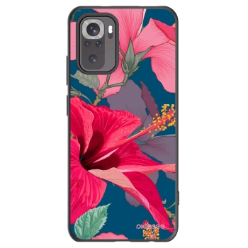 Picasee fekete szilikon tok az alábbi mobiltelefonokra Xiaomi Redmi Note 10S - Hibiscus