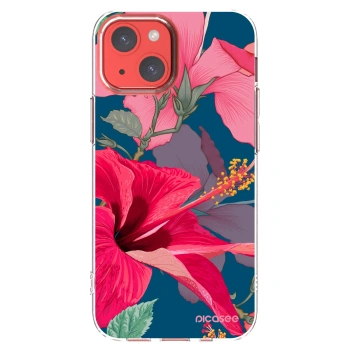 Picasee átlátszó szilikon tok az alábbi mobiltelefonokra Apple iPhone 13 mini - Hibiscus