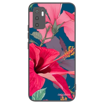 Picasee fekete szilikon tok az alábbi mobiltelefonokra Xiaomi Redmi Note 10 5G - Hibiscus