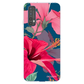 Picasee átlátszó szilikon tok az alábbi mobiltelefonokra Realme 7 - Hibiscus
