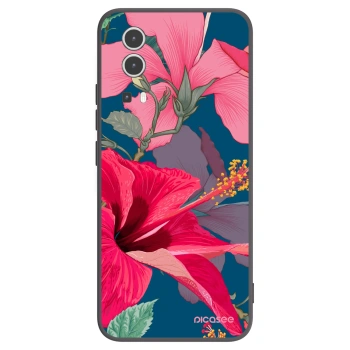 Picasee fekete szilikon tok az alábbi mobiltelefonokra Vivo Y72 5G - Hibiscus