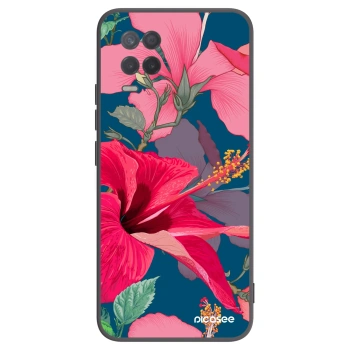 Picasee fekete szilikon tok az alábbi mobiltelefonokra Realme 8 5G - Hibiscus