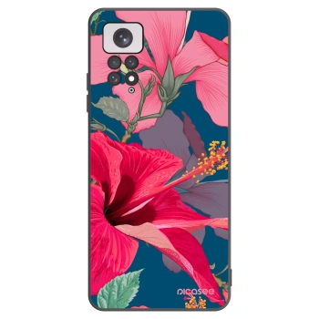 Picasee fekete szilikon tok az alábbi mobiltelefonokra Xiaomi Redmi Note 11 - Hibiscus