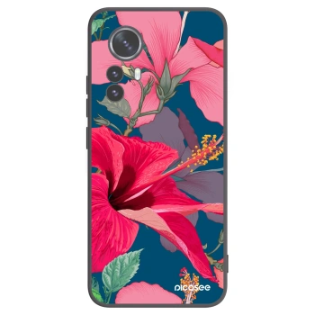 Picasee fekete szilikon tok az alábbi mobiltelefonokra Xiaomi 12 Pro - Hibiscus