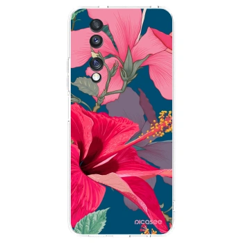 Picasee átlátszó szilikon tok az alábbi mobiltelefonokra Honor 70 - Hibiscus