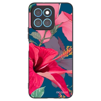 Picasee fekete szilikon tok az alábbi mobiltelefonokra Honor X8 5G - Hibiscus