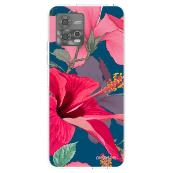 Picasee átlátszó szilikon tok az alábbi mobiltelefonokra Motorola Moto G72 - Hibiscus