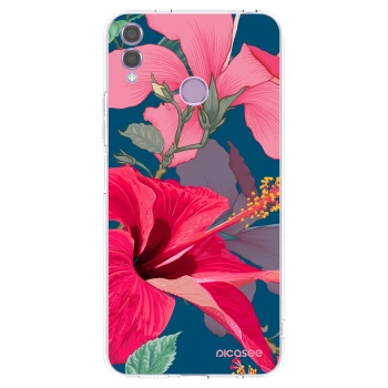 Picasee átlátszó szilikon tok az alábbi mobiltelefonokra Honor 8X - Hibiscus