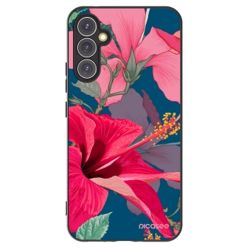 Picasee fekete szilikon tok az alábbi mobiltelefonokra Samsung Galaxy A34 5G A346B - Hibiscus