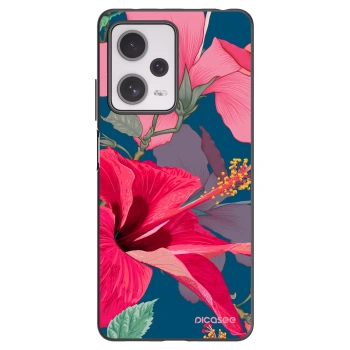 Picasee fekete szilikon tok az alábbi mobiltelefonokra Xiaomi Redmi Note 12 Pro+ 5G - Hibiscus