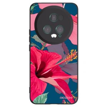 Picasee fekete szilikon tok az alábbi mobiltelefonokra Honor Magic5 Pro - Hibiscus