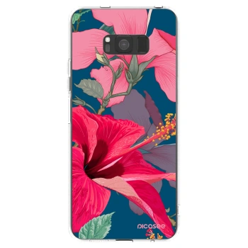 Picasee átlátszó szilikon tok az alábbi mobiltelefonokra Samsung Galaxy S8 G950F - Hibiscus