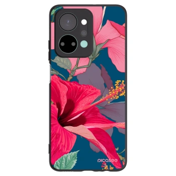 Picasee fekete szilikon tok az alábbi mobiltelefonokra Honor X7a - Hibiscus