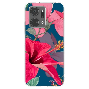 Picasee átlátszó szilikon tok az alábbi mobiltelefonokra Honor X7a - Hibiscus