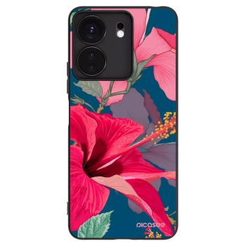 Picasee fekete szilikon tok az alábbi mobiltelefonokra Xiaomi Redmi 13C 4G - Hibiscus