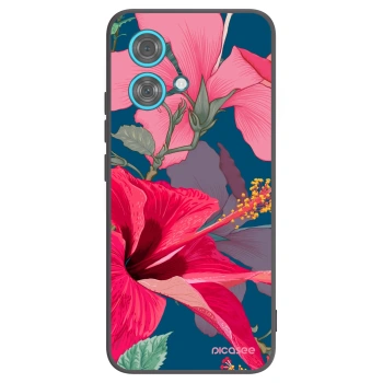 Picasee fekete szilikon tok az alábbi mobiltelefonokra Motorola Edge 40 Neo - Hibiscus