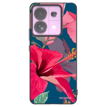 Picasee fekete szilikon tok az alábbi mobiltelefonokra Xiaomi Redmi Note 13 Pro 5G - Hibiscus