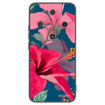 Picasee fekete szilikon tok az alábbi mobiltelefonokra Honor Magic6 Lite 5G - Hibiscus