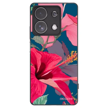Picasee fekete szilikon tok az alábbi mobiltelefonokra Xiaomi Redmi Note 13 Pro 4G - Hibiscus