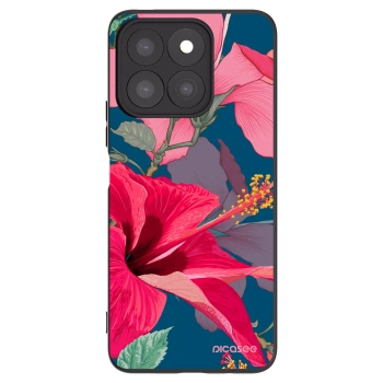Picasee fekete szilikon tok az alábbi mobiltelefonokra Honor X8b - Hibiscus
