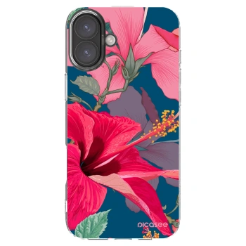 Picasee átlátszó szilikon tok az alábbi mobiltelefonokra Apple iPhone 16 Plus - Hibiscus