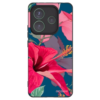 Picasee fekete szilikon tok az alábbi mobiltelefonokra Xiaomi Redmi Note 14 5G - Hibiscus
