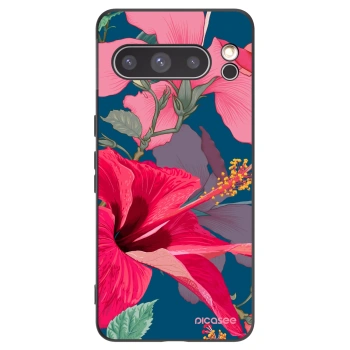Picasee fekete szilikon tok az alábbi mobiltelefonokra Google Pixel 8 Pro - Hibiscus