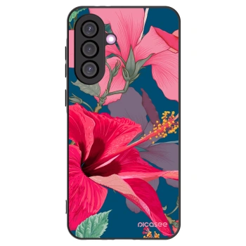 Picasee fekete szilikon tok az alábbi mobiltelefonokra Samsung Galaxy A56 5G A566B - Hibiscus