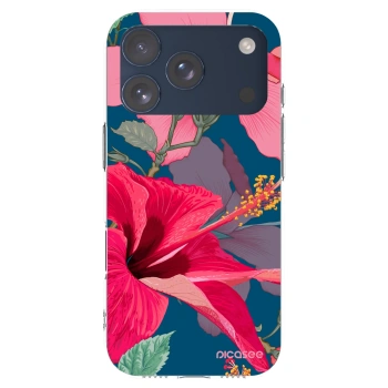 Picasee átlátszó szilikon tok az alábbi mobiltelefonokra Apple iPhone 17 Pro - Hibiscus