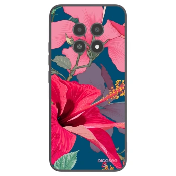 Picasee fekete szilikon tok az alábbi mobiltelefonokra Realme 12X - Hibiscus