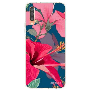 Picasee átlátszó szilikon tok az alábbi mobiltelefonokra Samsung Galaxy A70 A705F - Hibiscus