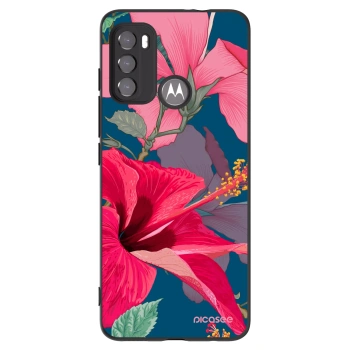 Picasee fekete szilikon tok az alábbi mobiltelefonokra Motorola Edge 60 5G - Hibiscus