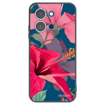 Picasee fekete szilikon tok az alábbi mobiltelefonokra Xiaomi Redmi 15C 4G - Hibiscus