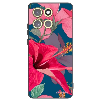 Picasee fekete szilikon tok az alábbi mobiltelefonokra Motorola Moto G86 Power 5G - Hibiscus