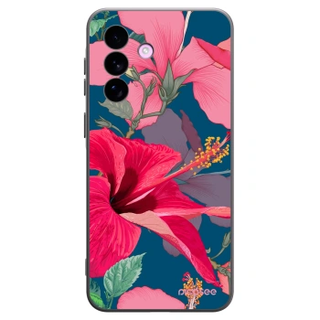 Picasee fekete szilikon tok az alábbi mobiltelefonokra Samsung Galaxy A57 5G - Hibiscus