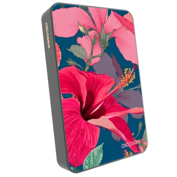 Picasee Powerbank MagSafe 10 000 mAh Szürke - Hibiscus