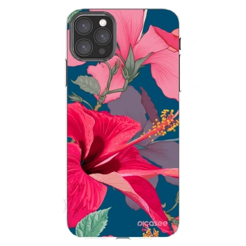 Picasee átlátszó szilikon tok az alábbi mobiltelefonokra Apple iPhone 11 Pro Max - Hibiscus