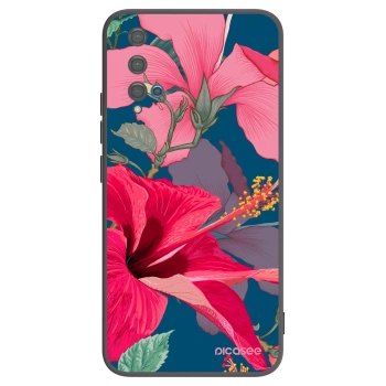 Picasee fekete szilikon tok az alábbi mobiltelefonokra Huawei Nova 5T - Hibiscus