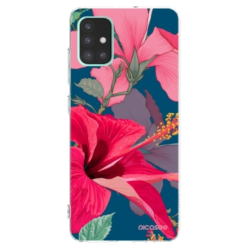 Picasee átlátszó szilikon tok az alábbi mobiltelefonokra Samsung Galaxy A51 A515F - Hibiscus