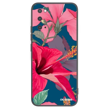 Picasee fekete szilikon tok az alábbi mobiltelefonokra Samsung Galaxy S20 G980F - Hibiscus