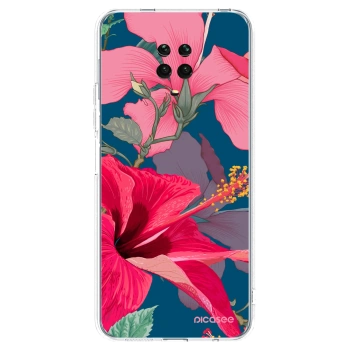Picasee átlátszó szilikon tok az alábbi mobiltelefonokra Xiaomi Redmi Note 9 Pro - Hibiscus