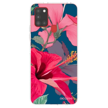 Picasee átlátszó szilikon tok az alábbi mobiltelefonokra Samsung Galaxy A21s - Hibiscus