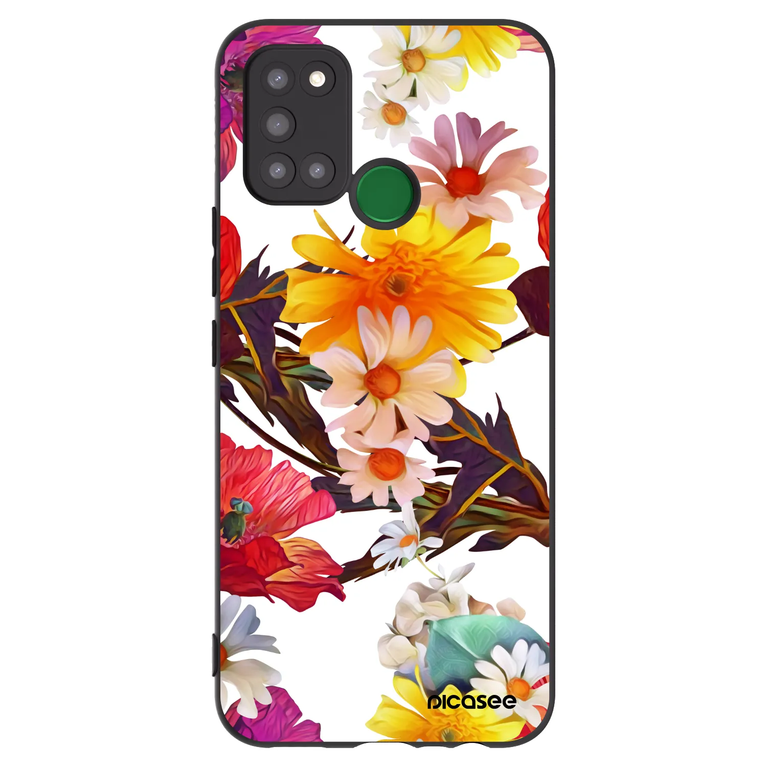 Picasee fekete szilikon tok az alábbi mobiltelefonokra Realme 7i - Meadow