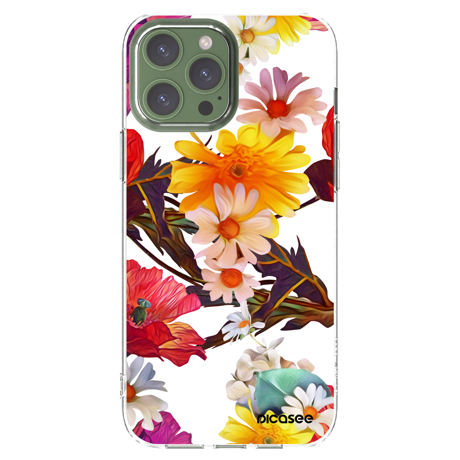 Picasee átlátszó szilikon tok az alábbi mobiltelefonokra Apple iPhone 13 Pro Max - Meadow