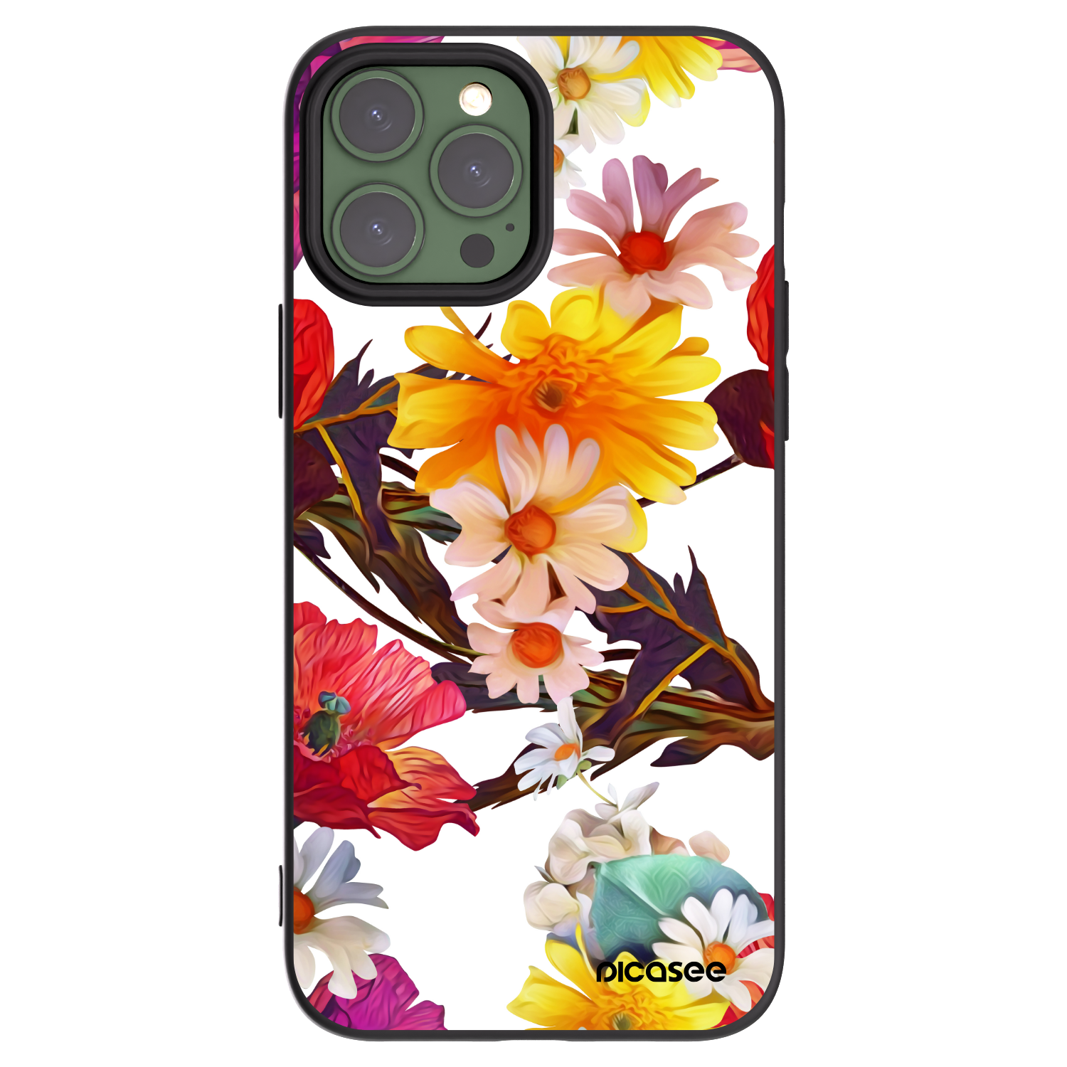 Picasee fekete szilikon tok az alábbi mobiltelefonokra Apple iPhone 13 Pro Max - Meadow